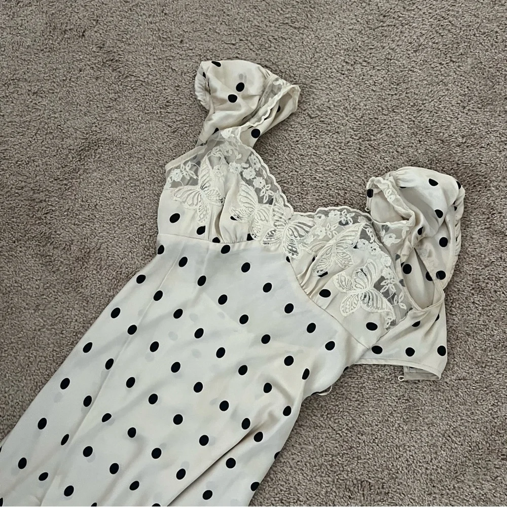 Free People Butterfly Babe Maxi Dress in Ivory Tea Combo - Picture 8 of 12